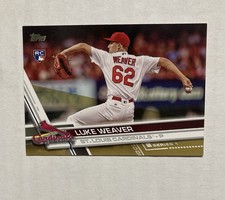 Luke Weaver 2017 Topps Gold Parallel #/2017 Rookie Card RC #234 Cardinals. rookie card picture