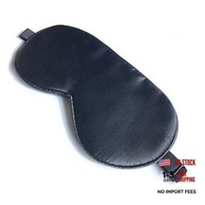 Sleep Mask, Silk Eye Mask for Sleeping with Adjustable Strap, Satinout Black