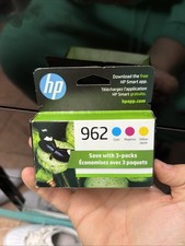 HP 962 3 Pack Ink Cartridges Cyan Magenta Yellow Color x 10/27