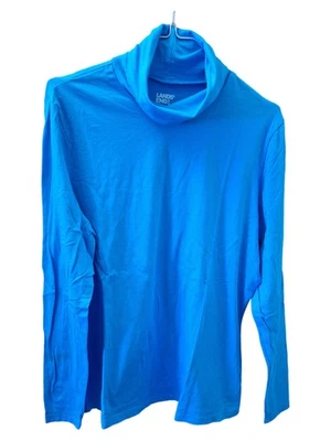 Lands' End T-shirt Manches Longues Femme Bleu Col Roulé (EU 40, INT L) - Photo 1/4