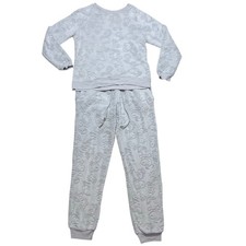Peanuts Snoopy Sweatpants Sweatshirt Pajama Set Youth Small Gray Soft Comfy
