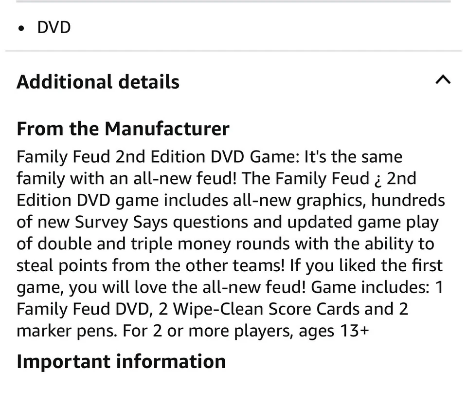 Family Feud 2nd Edition Interactive TV/DVD Game, Imagination, 2006 Excellent - Image 4 of 4