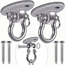 BeneLabel Heavy Duty Swing Hangers - Set of 2 Stainless Steel Hooks for...
