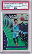 Ja Morant 2019 Panini Donruss Optic #15 All Clear for Takeoff-GREEN /5 PSA 10