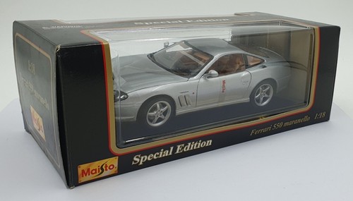 Maisto 1/18 Scale Diecast - 31839 Ferrari 550 Maranello 1996 Met. Grey - Picture 5 of 5