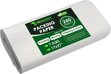 Newsprint Packing Paper &ndash; 240 Sheets, Large 27" X 17" Unprinted Packing Paper Sh