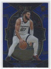 #78 David Roddy 2022-23 Panini Select Blue RC Memphis Grizzlies