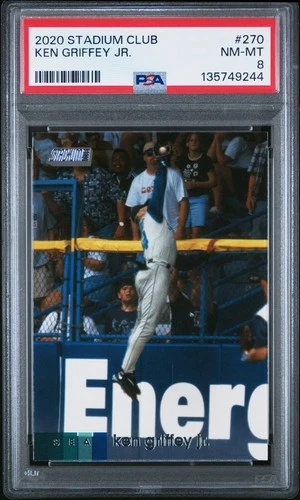 PSA 8 NM MINT 2020 STADIUM CLUB KEN GRIFFEY JR. #270 MARINERS 49244 B303