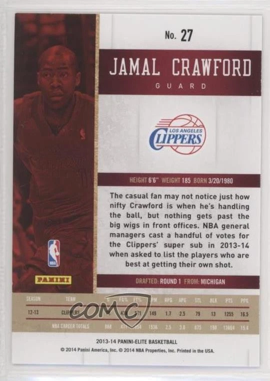 2013-14 Panini Elite Jamal Crawford #27 - Image 2 of 2