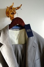 BNWT Ralph Lauren Polo Grey Wool Flannel 3 Piece Suit 42L Retail 1998