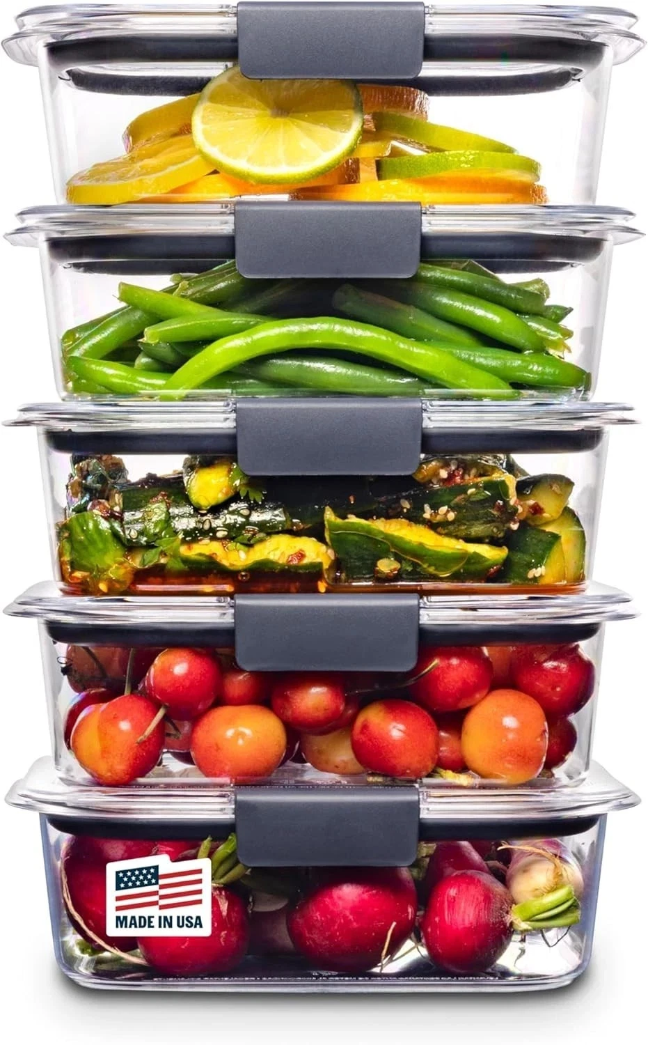 Brilliance Food Storage Containers Set of 5 BPA Free Airtight Lids 3 2 Cup
Opens in a new window or