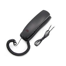 Durable Black Telephone Desktop Corded Landline Mini Phone For Office Home Desk