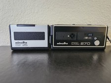 Minolta Pocket Autopak 270 Camera w/ Pocket Flash 25 Working Tested. Vintage