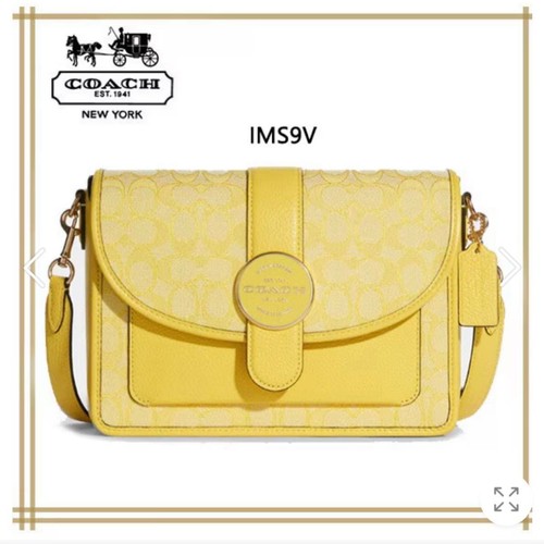 coach jacquard shoulder bag yellow 28a - Picture 4 of 4