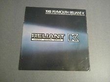 1981 Plymouth Reliant K Sales Catalog