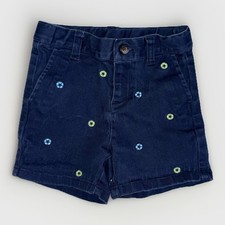 Janie and Jack Boys 18-24M Navy Blue Embroidered Shorts Nautical Preppy Coastal
