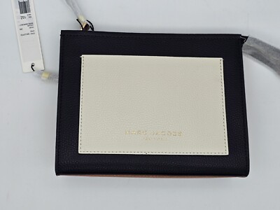 Marc Jacobs Grind Leather Cosmetic Bag Pouch Case New