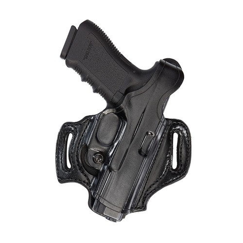 Aker® Leather 168 FlatSider™ XR12 RH Black OWB Belt Holster, SIG P320 FULL SIZE - Picture 3 of 23
