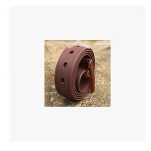 Men's Womens Plain Smooth Silicone Rubber Leather Belt Plastic Buckle New - Picture 10 of 25