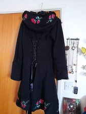 Poizen Industries Floral Gothic Coat Size M