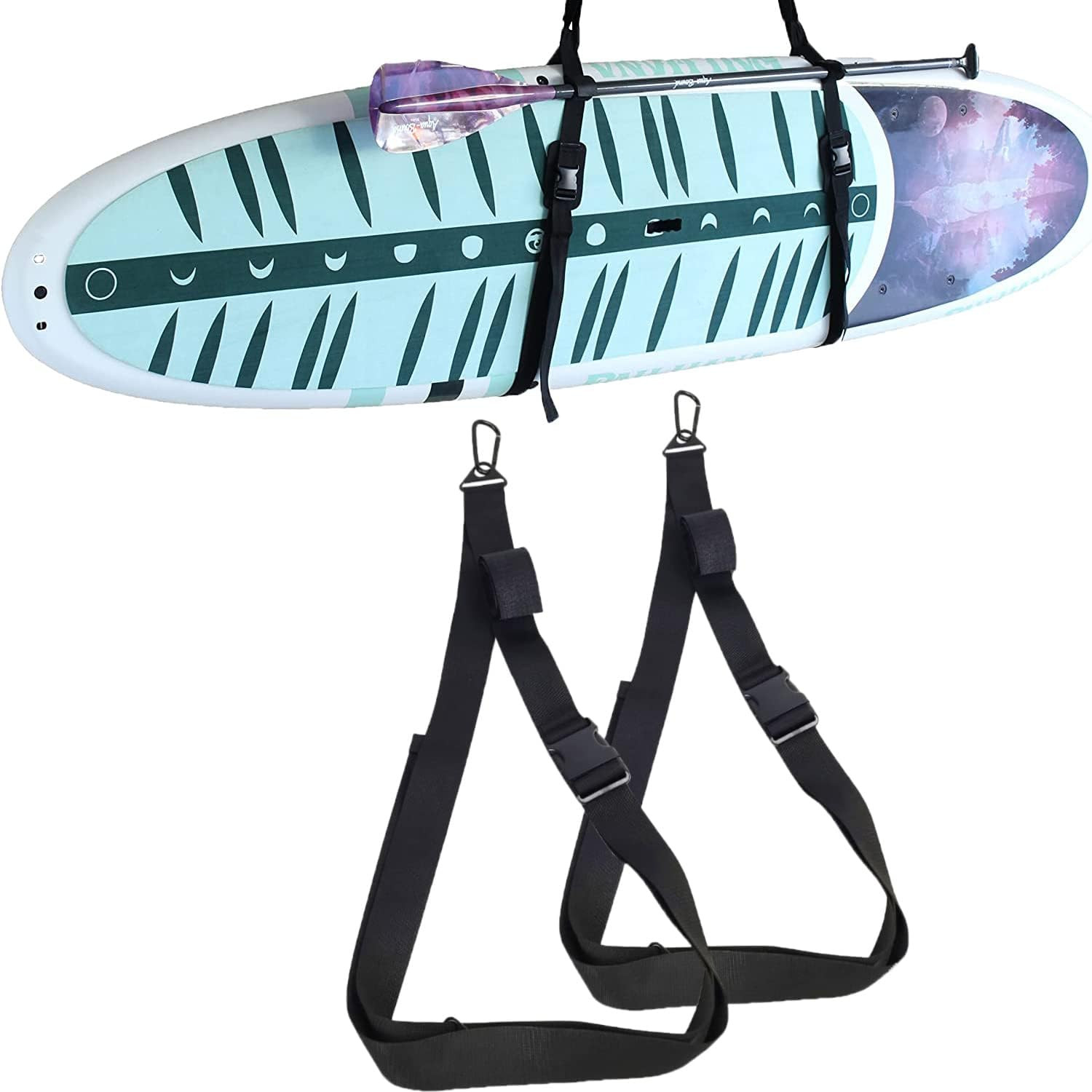Kayak Wall Hanging Storage Strap Kayak Hoist Sling SUP Handles Paddle Board Hang
