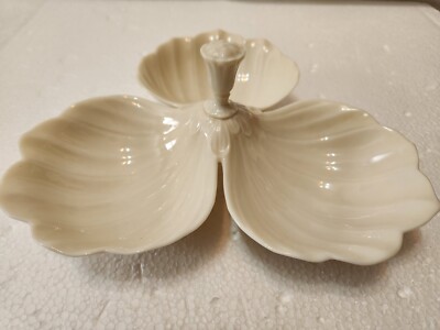 Lenox bone china, three section, clam-shell serving dish, excellent condition