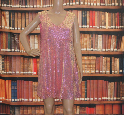 peach love sequin dress Football Ribbon Sequin Dress Black / Small