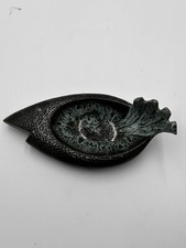 Ceramic Fish Ash Tray Green/Blue Small Chip See Photos For Size