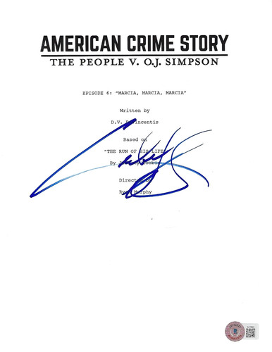 CUBA GOODING JR. SIGNED 'AMERICAN CRIME STORY' EPISODE SCRIPT BECKETT BAS COA
