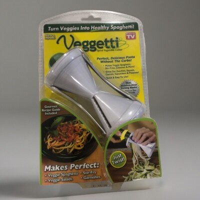 Ontel Veggetti Spiral Vegetable Cutter, Makes Veggie Pasta Pack of 1, White  (Y)