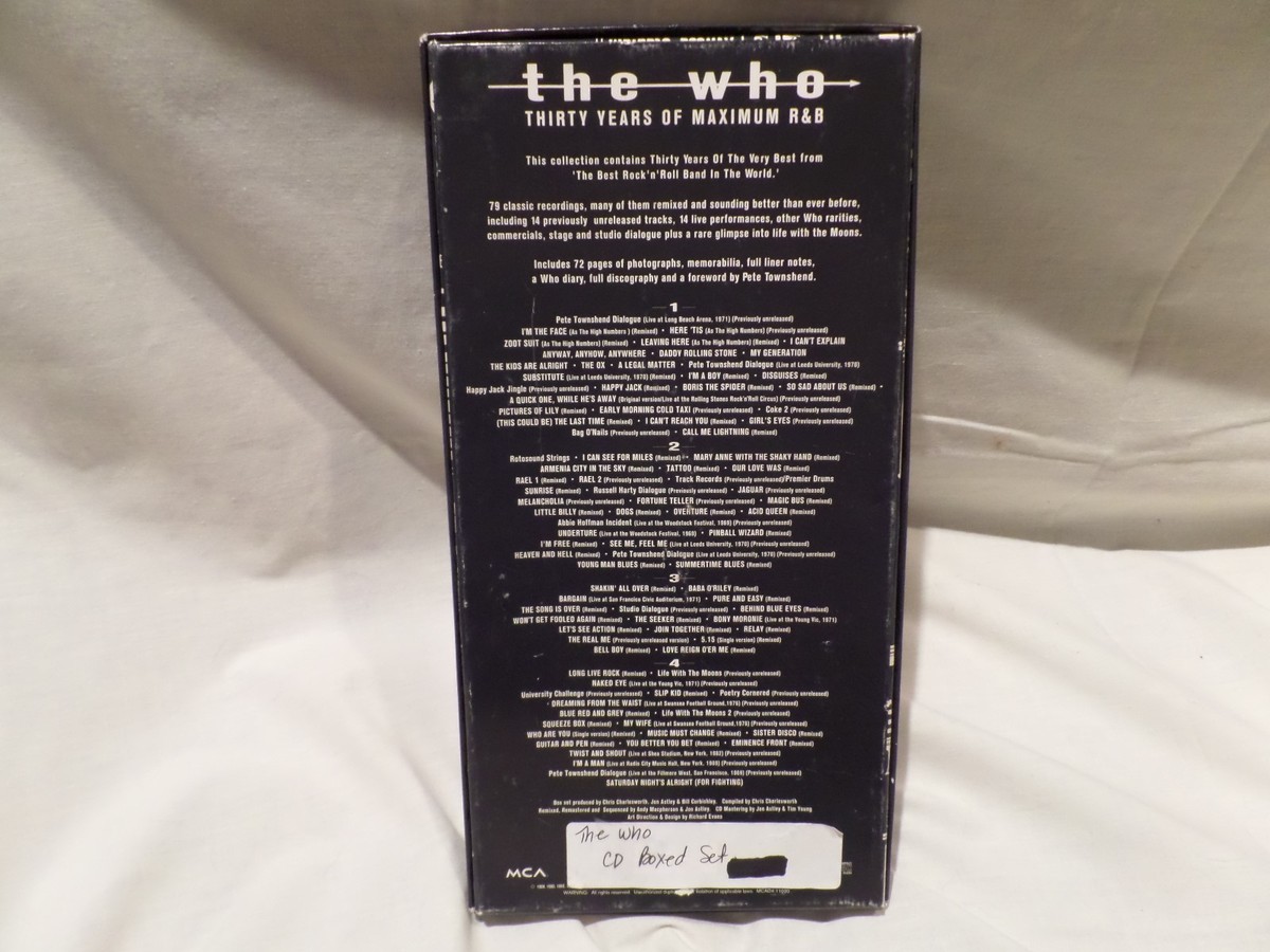 『ＴＨＥ・ＷＨＯ／ＴＨＩＲＴＹ・ＹＥＡＲＳ・ＯＦ・ＭＡＸＩＭＵ…』日本盤【中古品 Thirty Years of Maximum R&B [Box] by The Who (CD, Jul-1994