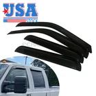 Outside Mount Window Visors Sun Shade Rain Guards for Ford F250 Crew Cab 1999-16