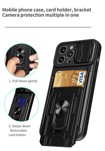 Rugged Card Case Phone Cover For iPhone 16e 15 14 13 OnePlus 12R K11x Nord 4 - Picture 12 of 24