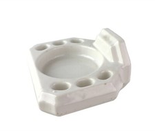 Vintage Art Deco Wall Bracket Mount White Porcelain Toothbrush  Cup Holder