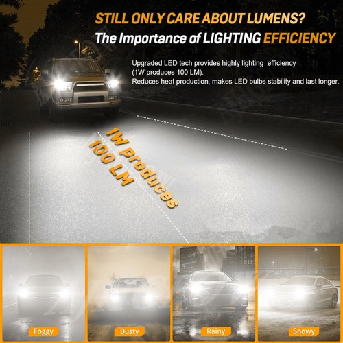 For Honda Accord 2006-2009-2010-2012 LED Headlight Hi-Lo+Fog Light Bulbs 6000K - Picture 10 of 12