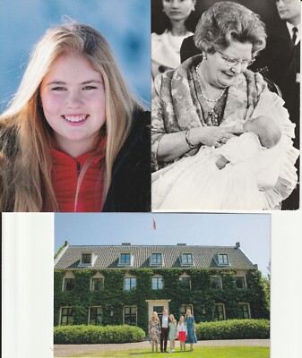 KÖNIGIN JULIANA-MAXIMA-WILLEM-ALEXANDER-AMALIA-ALEXIA-3 ORIGINAL POSTKARTEN