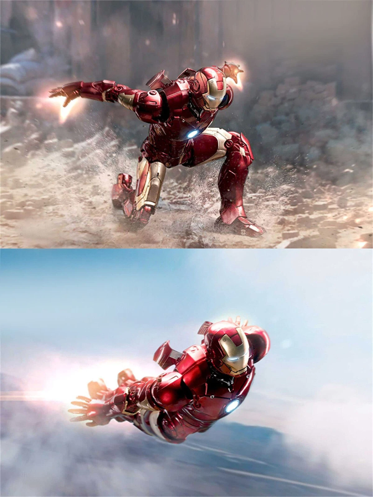 Marvel Avengers Iron Man Mark 3 MK3 Ironman Toy LED Light Action Figure Model - product detail image 6
