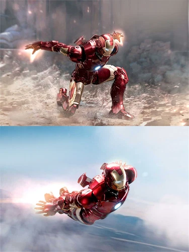 Marvel Avengers Iron Man Mark 3 MK3 Ironman Toy LED Light Action Figure Model image 6