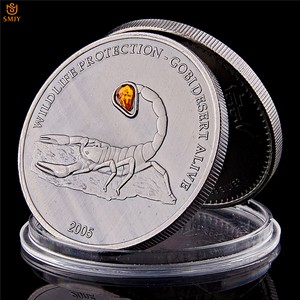 Mongolian-Wild-Gobi-Scorpion-1-OZ-500-Togrog-Antique-Silver-Collectible-Coin