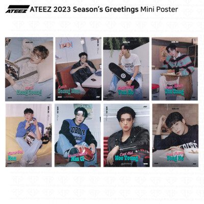 ATEEZ 2023 Season's Greetings Mini Poster KPOP K-POP | eBay