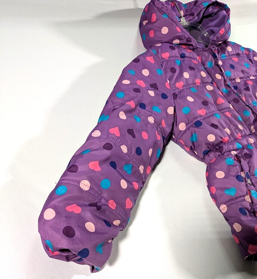 Faded Glory полный молнии флис с подкладкой с капюшоном пуховик куртка молодежи девочки S 6-6 X точек - Изображение 3 из 4