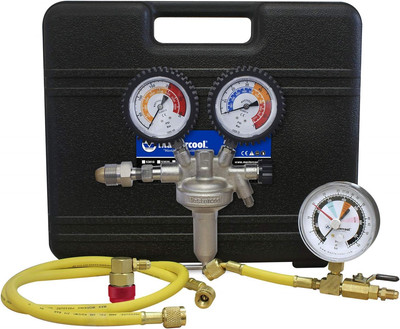 53010-AUT Pressure Test Regulator Kit with R134A Coupler, Silver