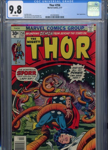 THOR #256 MT 9.8 CGC WHITE PAGES BUSCEMA COVER AND ART WEIN STORY SPORR APP.