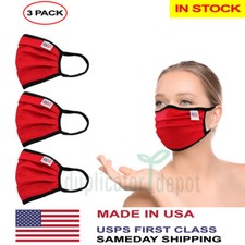 Made In USA Washable Reusable Double Layer Face Mask In Stock - 3 Pack