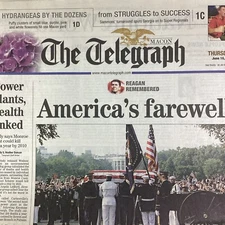 Macon Georgia Telegraph Newspaper June 10, 2004 Ronald Reagan Farewell G-8 Simon
