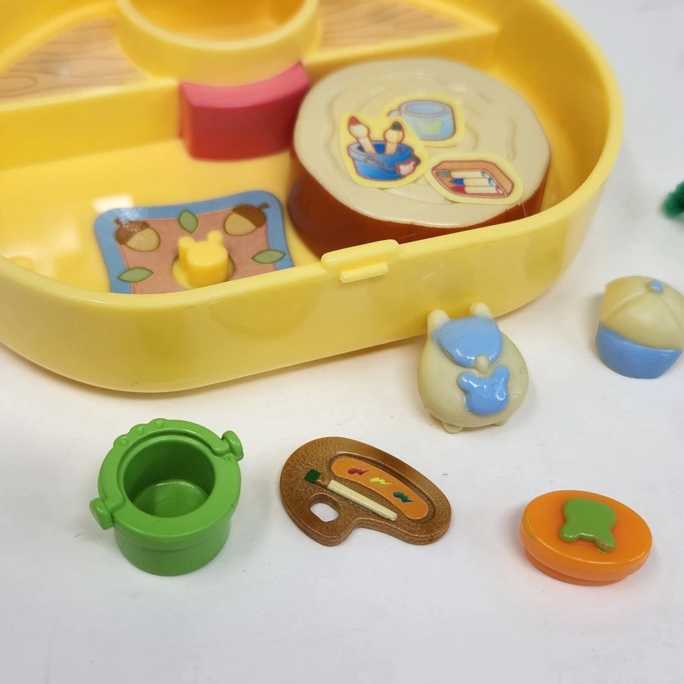 JUEGO VINTAGE ÉPOCA HAMTARO HAM-HAM BIJOU'S AMARILLO COMPACTO CON ACCESORIOS Foto 4 de 4