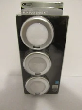 CE Commercial Electric 3-Pack LED Slim Puck Light Kit Silver Dimmable Motion