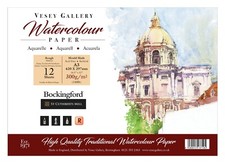 Artist Watercolour Pad.Bockingford Paper.By Vesey Gallery® Made in UK. A4 and A3