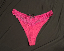 Vintage XOXO Y2K Floral Lace String Bikini Thong Lingerie Barbie Pink 3X
