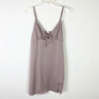 garage satin slip dress NWT Garage Brandy Satin Slip Dress Black